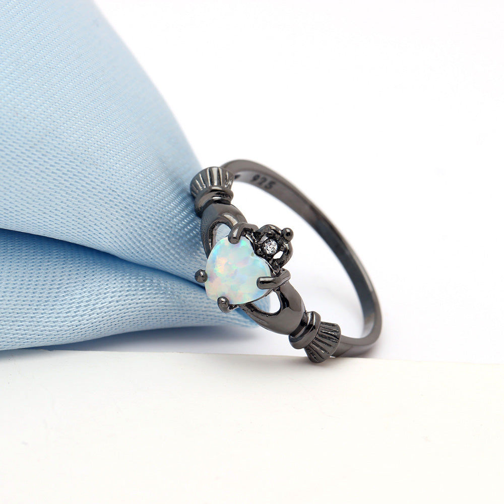 DarlinaEngagementRingforWomenCladdaghCrownFireOpalGingerLyneCollection_Black-2