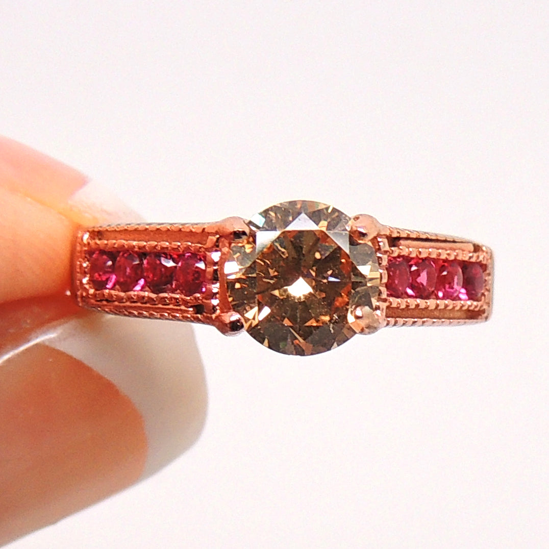 AgnesEngagementRingWomensRoseGoldPlatedSterlingSilverRedGingerLyneCollection_Gold-2