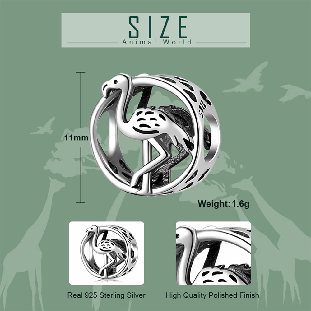 FlamingoBirdCharmEuropeanBeadCZSterlingSilverGingerLyneCollection_Silver-4