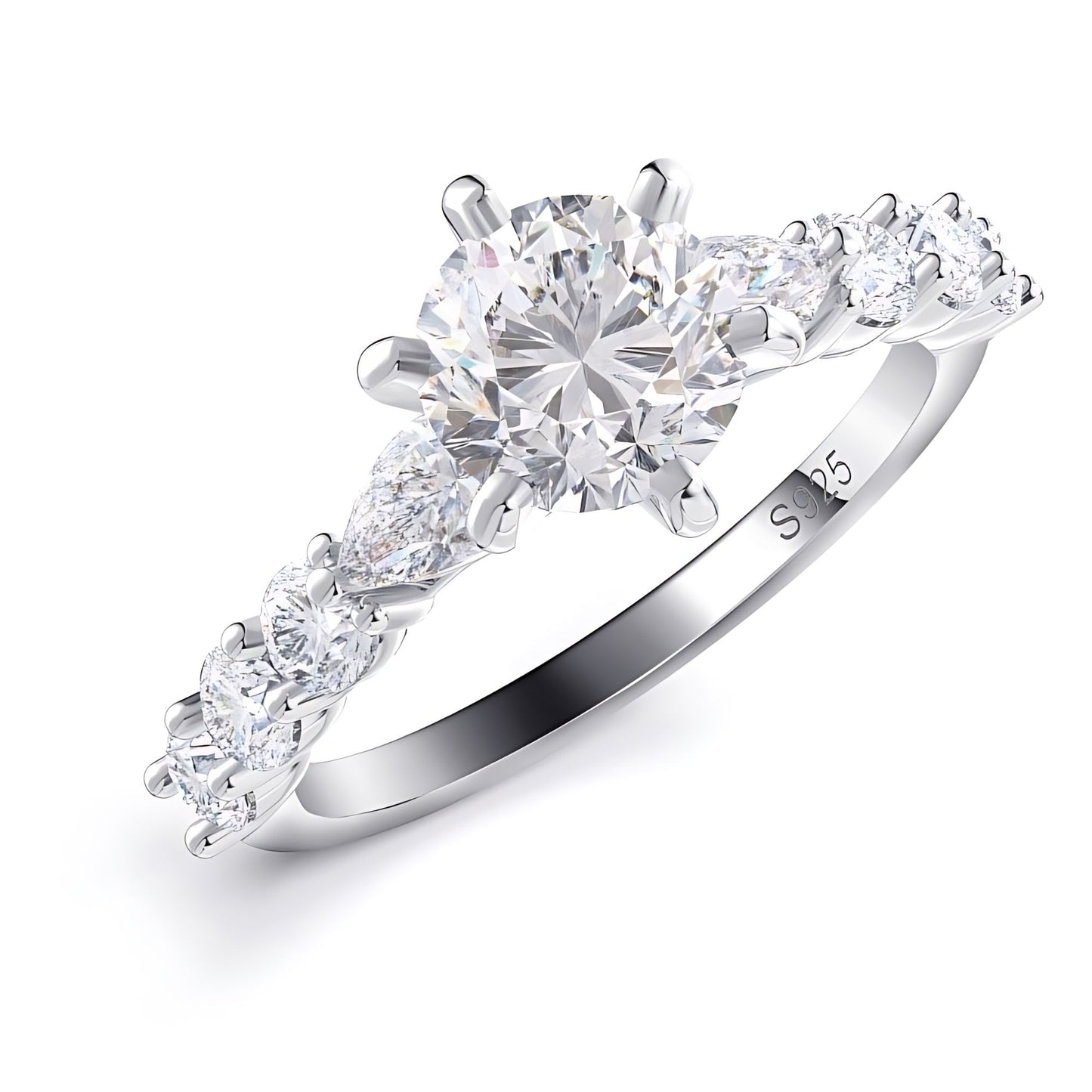 RoundEngagementRingforWomenbyGingerLyne2.5CtSterlingSilverWeddingRings_Silver-1