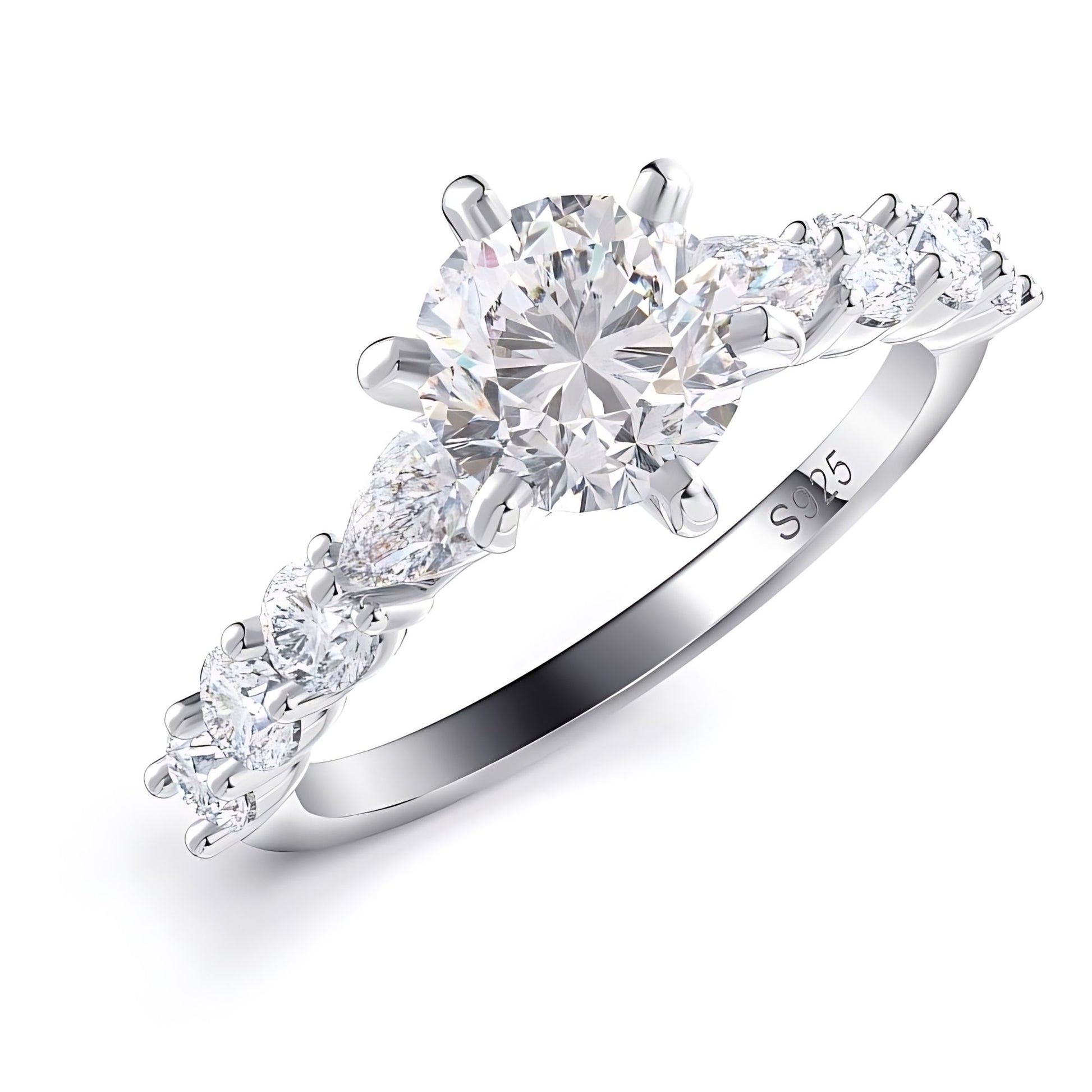 RoundEngagementRingforWomenbyGingerLyne2.5CtSterlingSilverWeddingRings_Silver-1