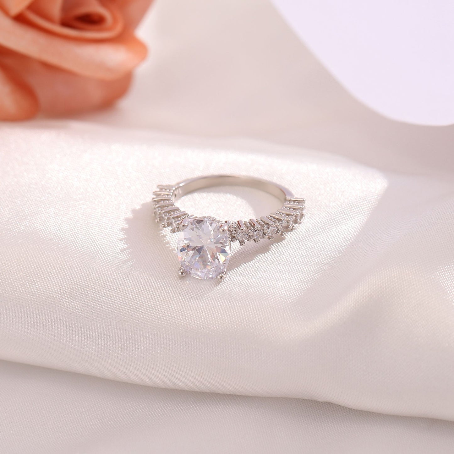 OvalEngagementRingforWomen2.54CtCubicZirconiaSterlingSilverBellariabyGingerLyne_WG-Silver-2