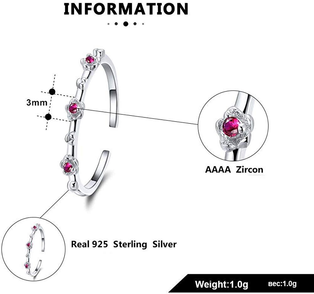 FlowerWrapRingforWomenAdjustableWeddingBandRedCZSterlingSilverGingerLyneCollection_Red-4