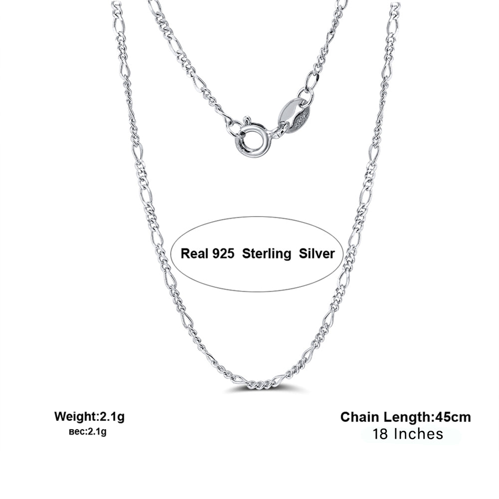 FigaroChainNecklaceforWomenorMen18SterlingSilver1.7mmGingerLyneCollection_Silver-6