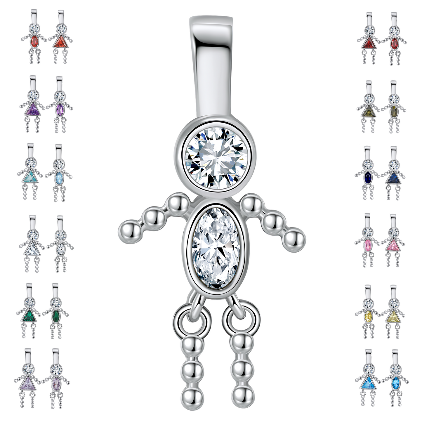 BabyBoyorGirlBirthstoneCharmforMomFamilyTreeGrandmaNecklacebyGingerLyneCZSterlingSilver_BoyApril-2