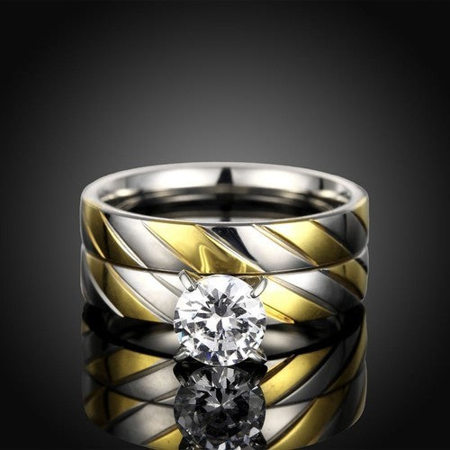 BreeWeddingRingSetWomenStainlessSteelEngagementMatchingBandGingerLyneCollection_Silver-4