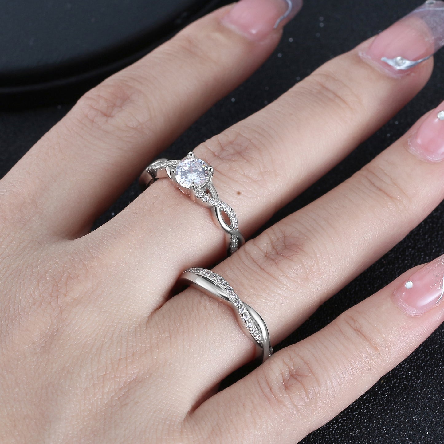 QueenaEngagementRingforWomenSterlingSilverCZGingerLyneCollection_WhiteGoldOverSilver-6