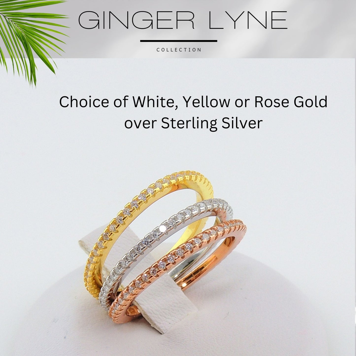 EternityWeddingBandforWomenCubicZirconiaSterlingSilverStackingRingsGingerLyneCollection_Gold-4