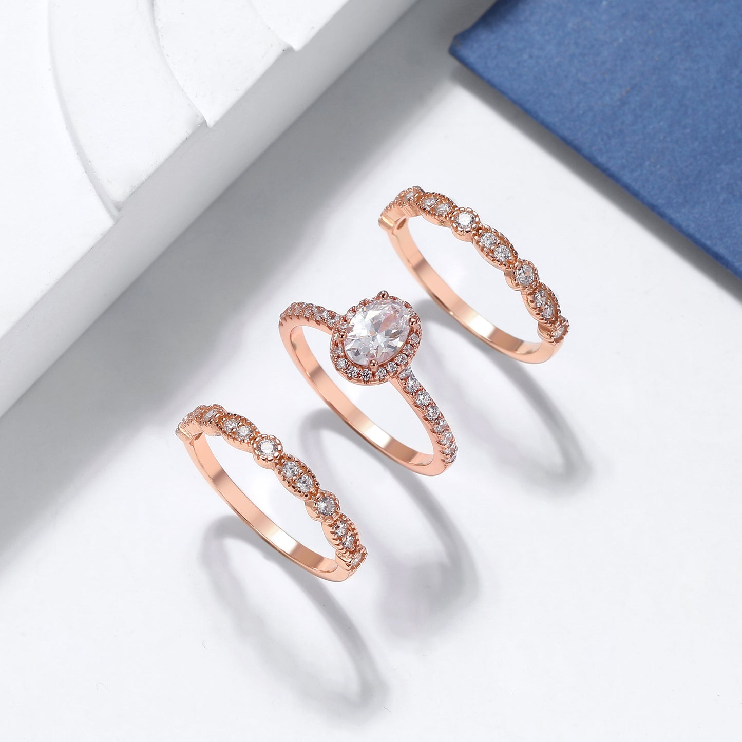 PorshaWeddingRingSetforWomenEngagementRingTwoMatchingBandsSterlingSilverbyGingerLyne_RoseGold-3