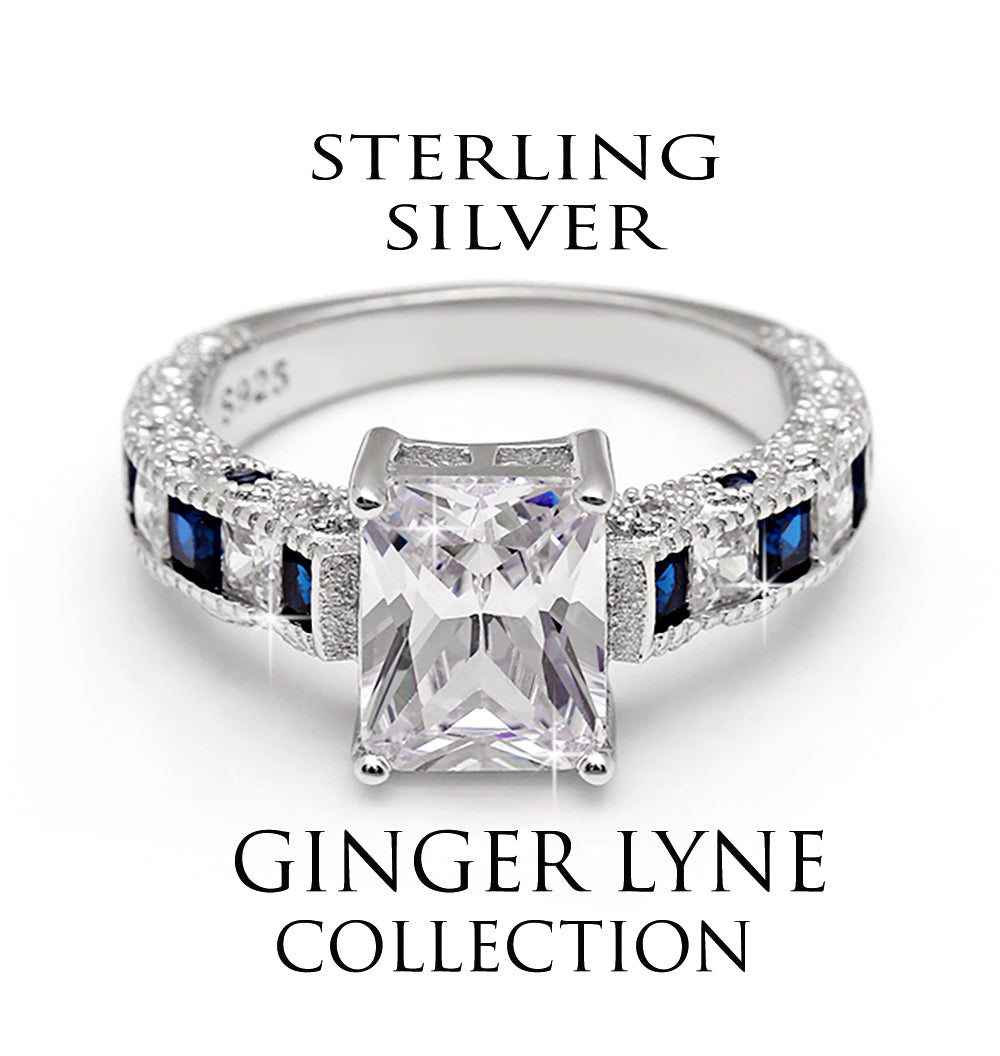 KatharinaEngagementRingSterlingSilverEmeraldCzWomenGingerLyneCollection_Silver-2