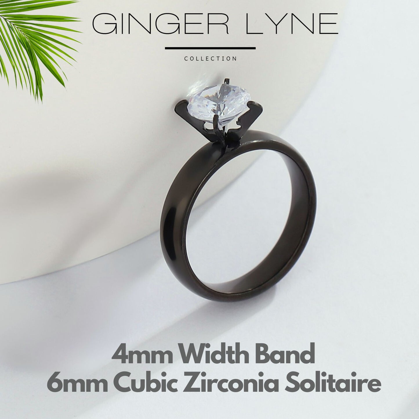 4mmBlackStainlessSteelWomenEngagementRingGingerLyneCollection_Black-2