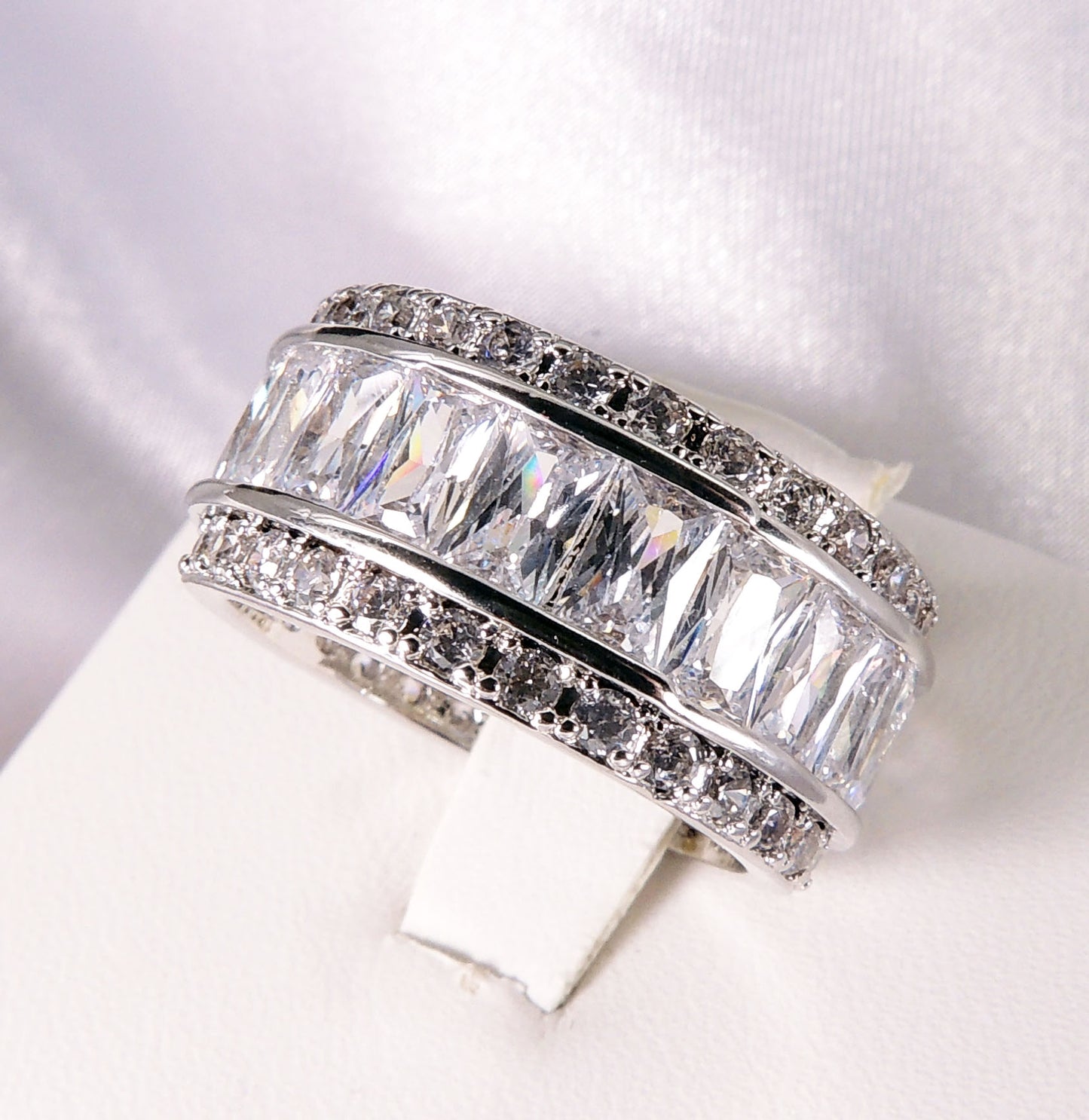 BrianaBandBridalEngagementRingCubicZirconiaWomensGingerLyneCollection_Silver-4