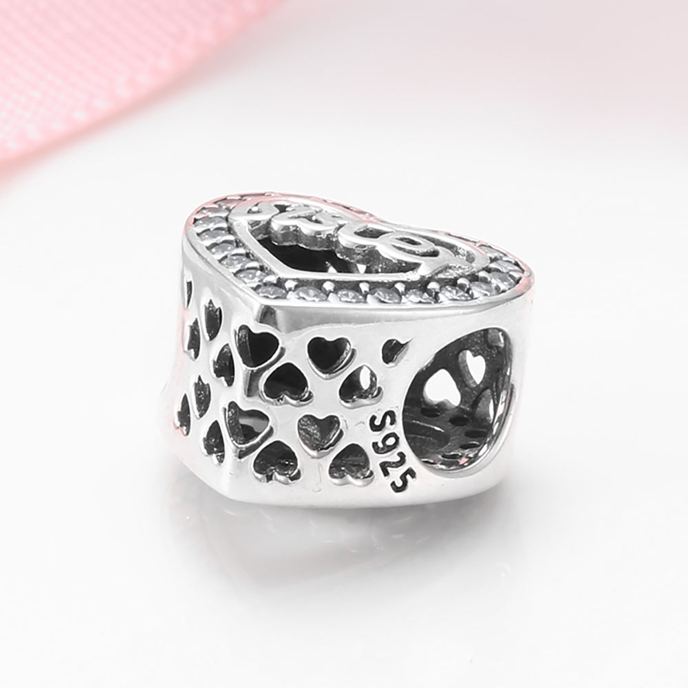 SisterHeartCharmClearCubicZirconiaSterlingSilverWomensGingerLyneCollection_Silver-3