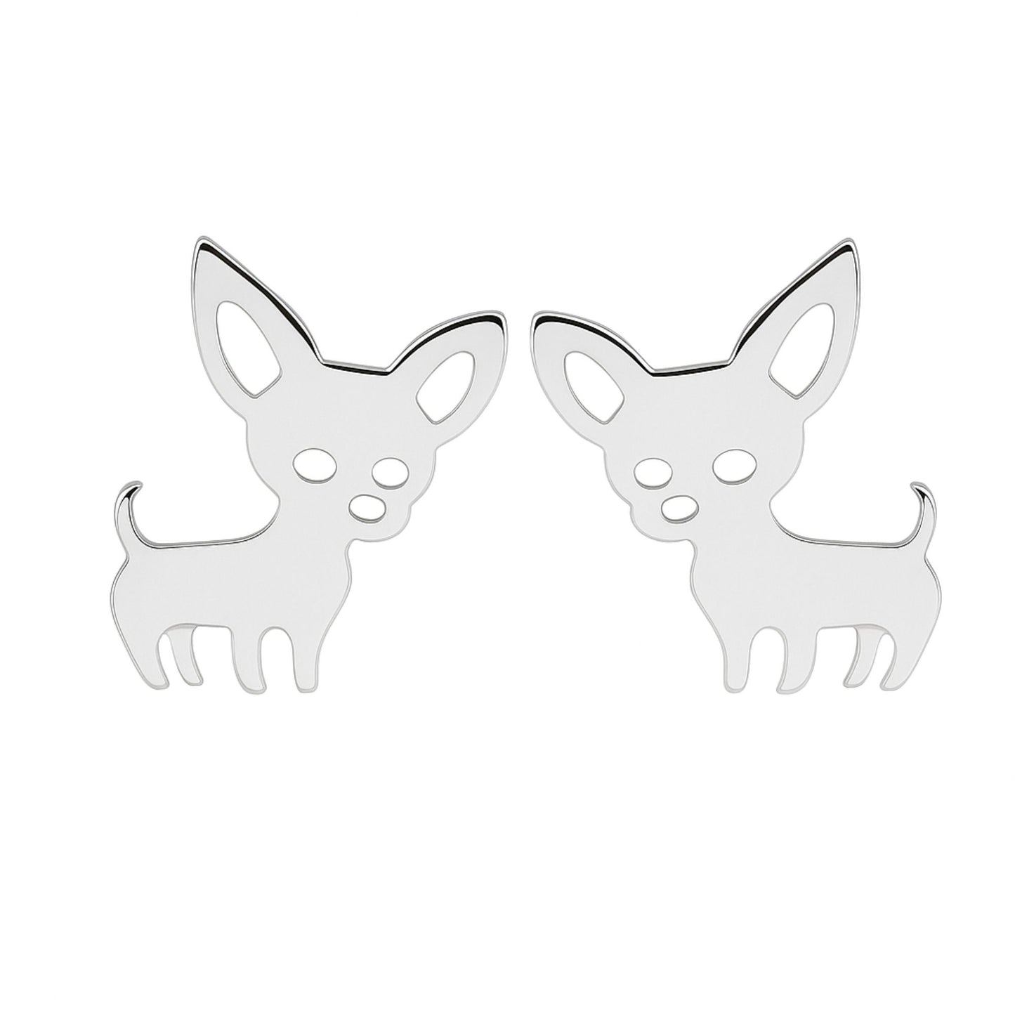 GingerLyneChihuahuaDogStudEarringsforWomenStainlessSteelPuppyPetJewelryGifts_SilverTone-1