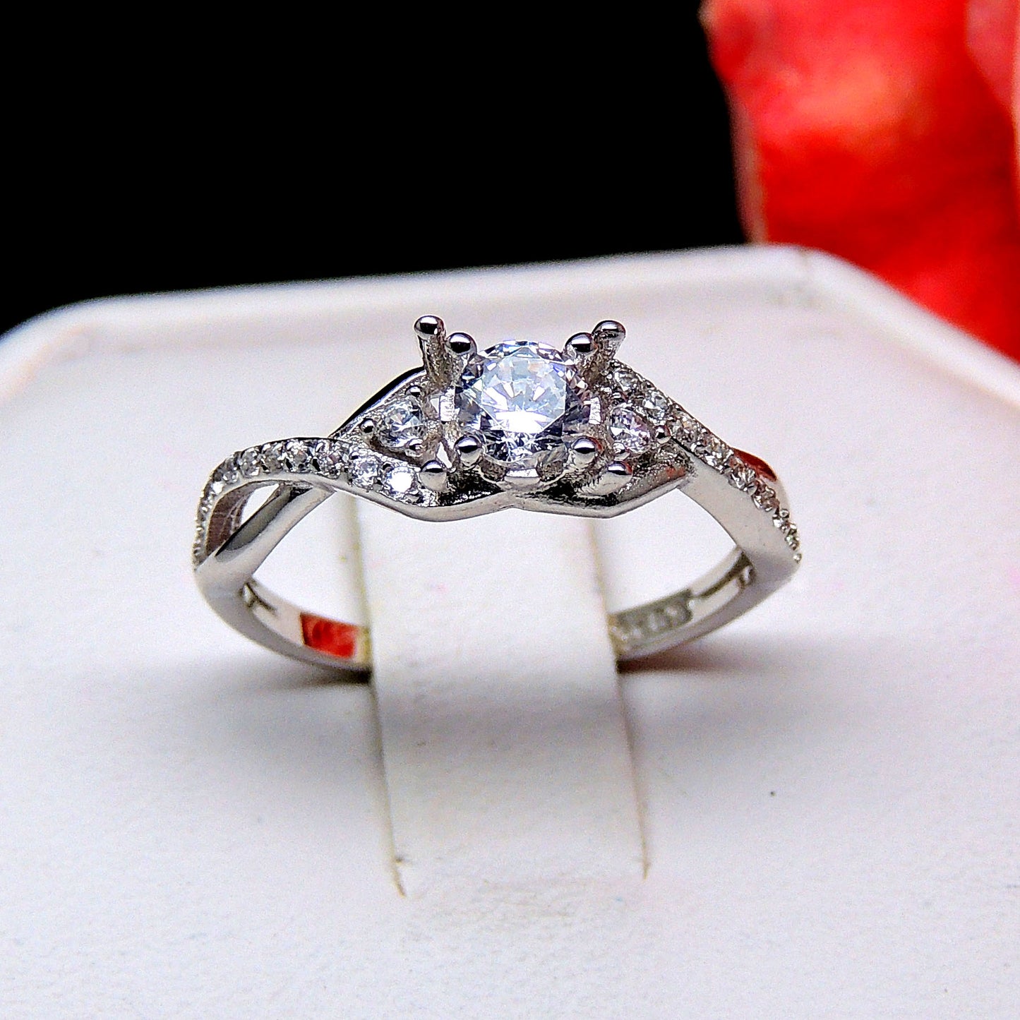 ContessaEngagementRingWomensBridalSterlingSilverCzGingerLyneCollection_Silver-2