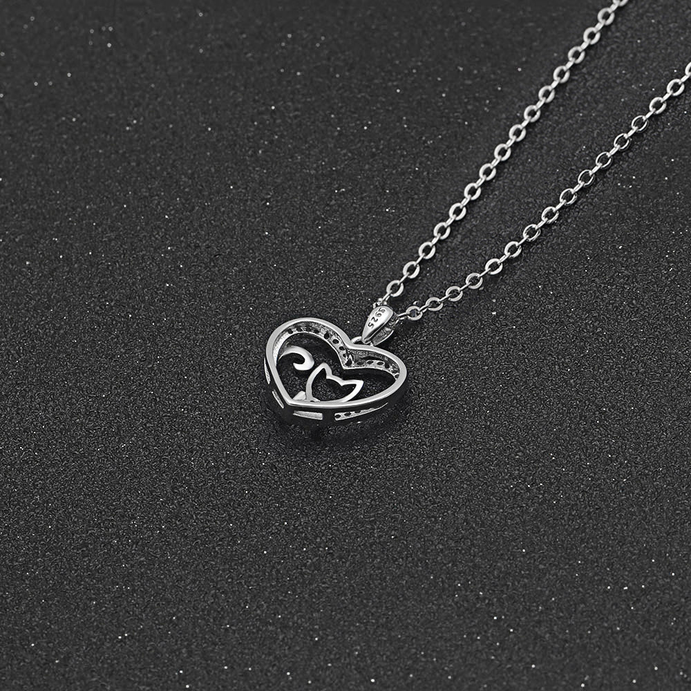 GingerLyneCollectionSterlingSilverCzKittyCatPendantNecklaceforWomen_clear-5