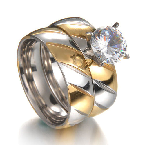 BreeWeddingRingSetWomenStainlessSteelEngagementMatchingBandGingerLyneCollection_Silver-3