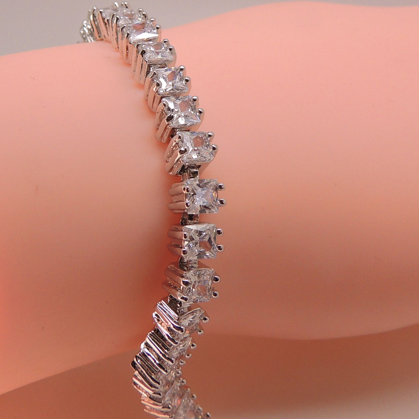 GemmaEmeraldCutCzTennisBraceletWomensGingerLyneCollection_Silver-5