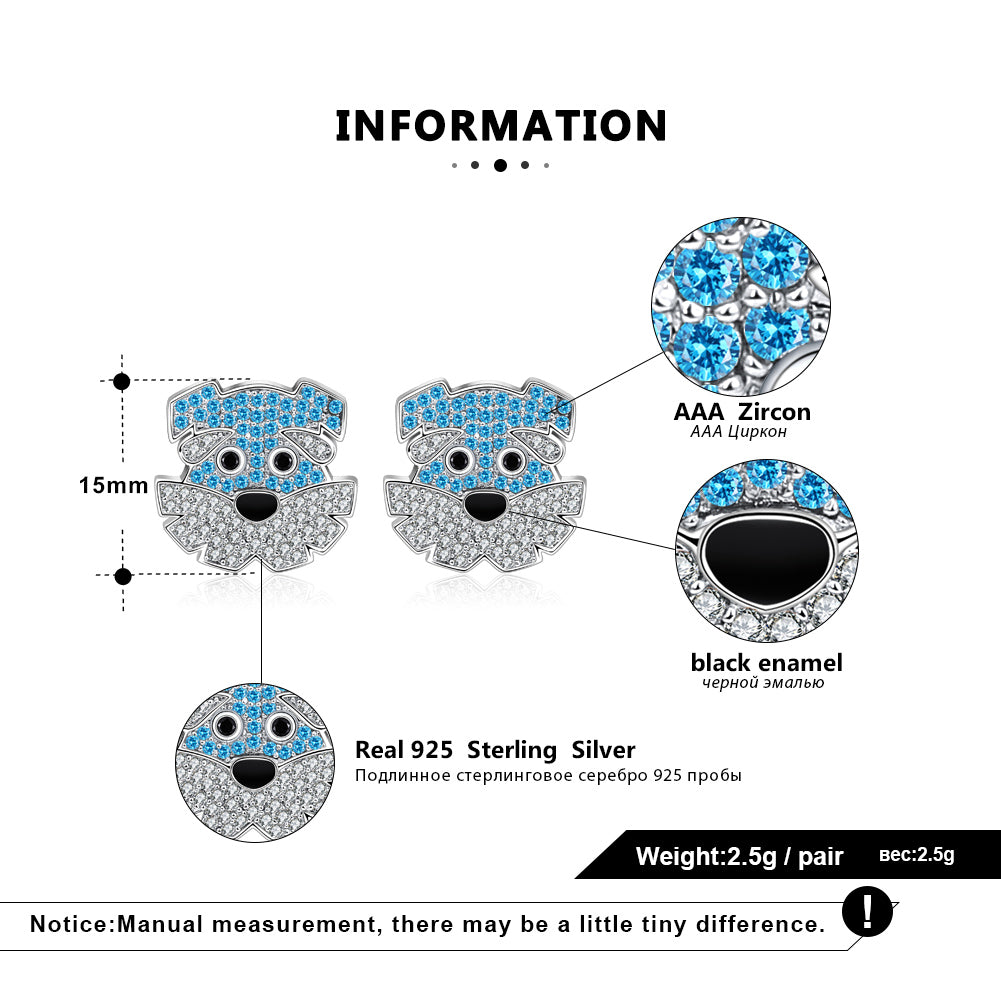 BuddySchnauzerDogStudEarringsforWomenSterlingSilverCzGingerLyneCollection_Silver-6