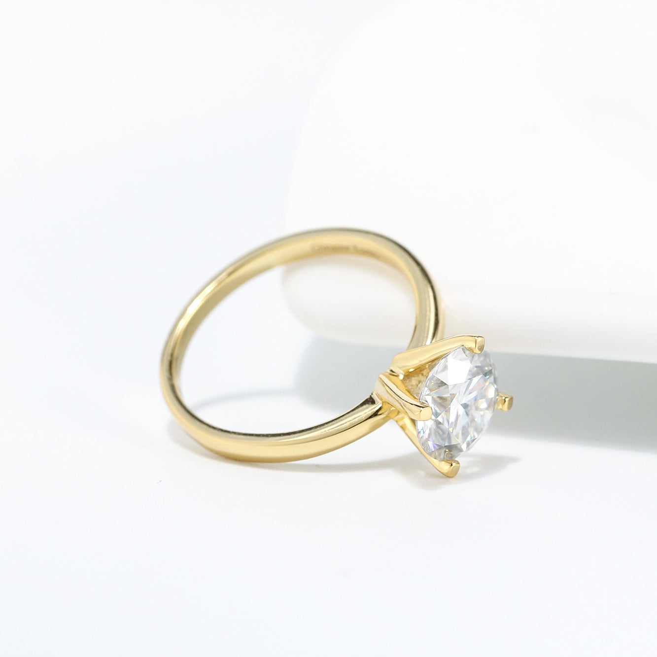 AmoreEngagementRingWomen1,2or3CtTopazSterlingGingerLyneCollection_Gold1Carat-2