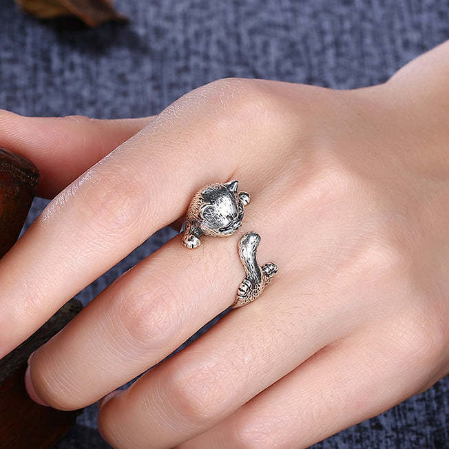 KittyCatWrapRingforWomenRedCzEyesSterlingSilverGingerLyneCollection_Silver-4