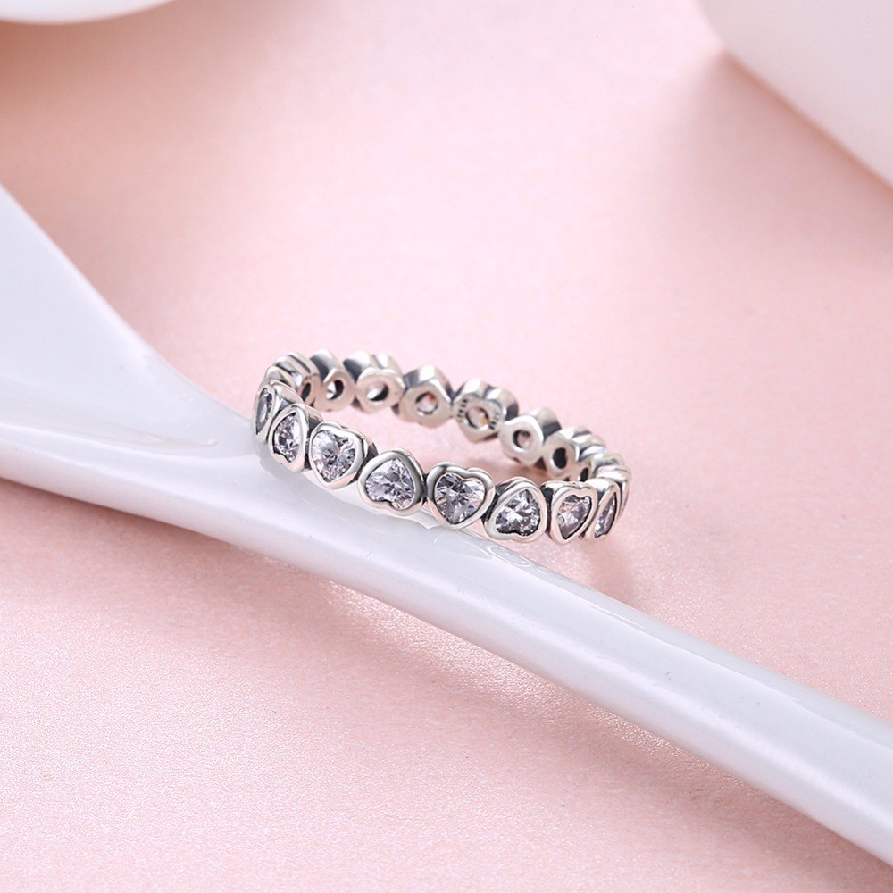 HeartEternityBandRingSterlingSilverCzWeddingWomenGingerLyneCollection_Silver-3