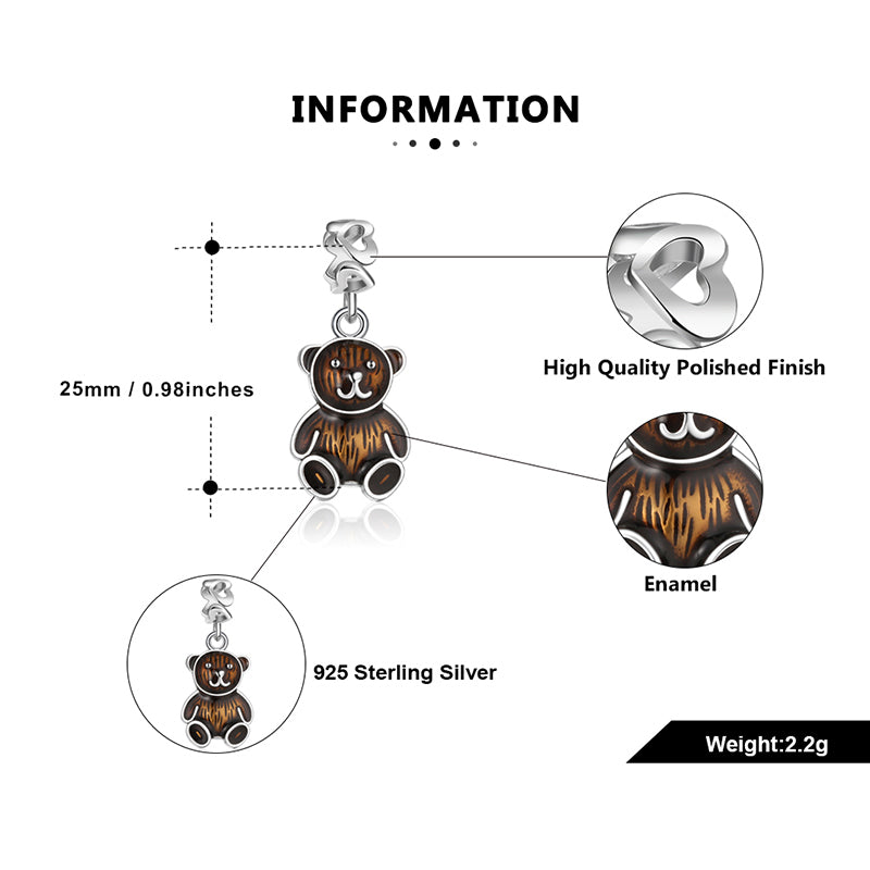 TeddyBearCharmEuropeanBeadSterlingSilverGingerLyneCollection_Brown-5