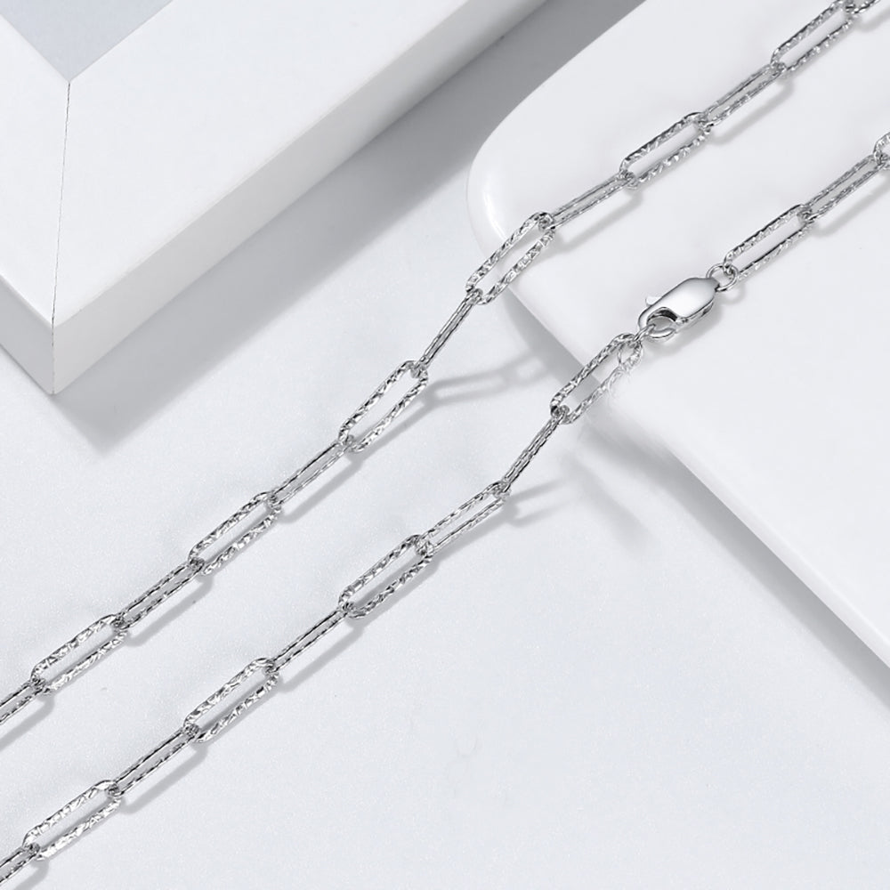ItalianPaperclipChainNecklaceforWomenSterlingSilver22GingerLyneCollection_Silver-2