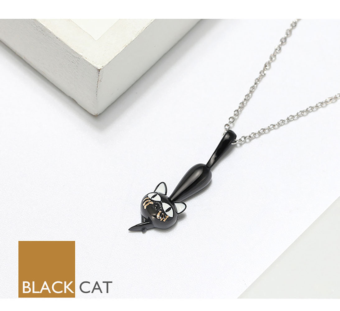 GinnyBlackCatKittyPendantNecklaceforWomenSterlingSilverGingerLyneCollection_Black-2
