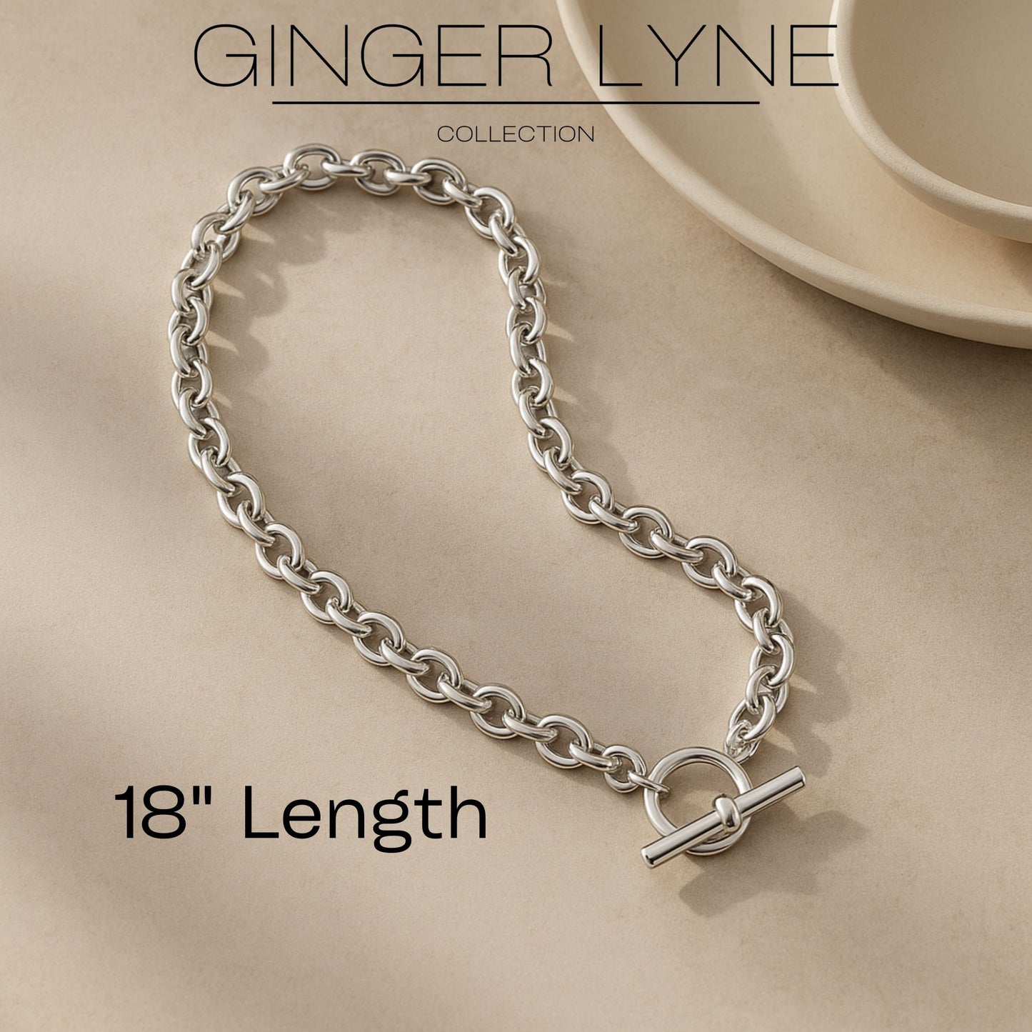 OvalLinkToggleNecklaceforWomenHeavyWeight14KTGoldPlatedStainlessSteel18"GingerLyneCollection_Gold-3