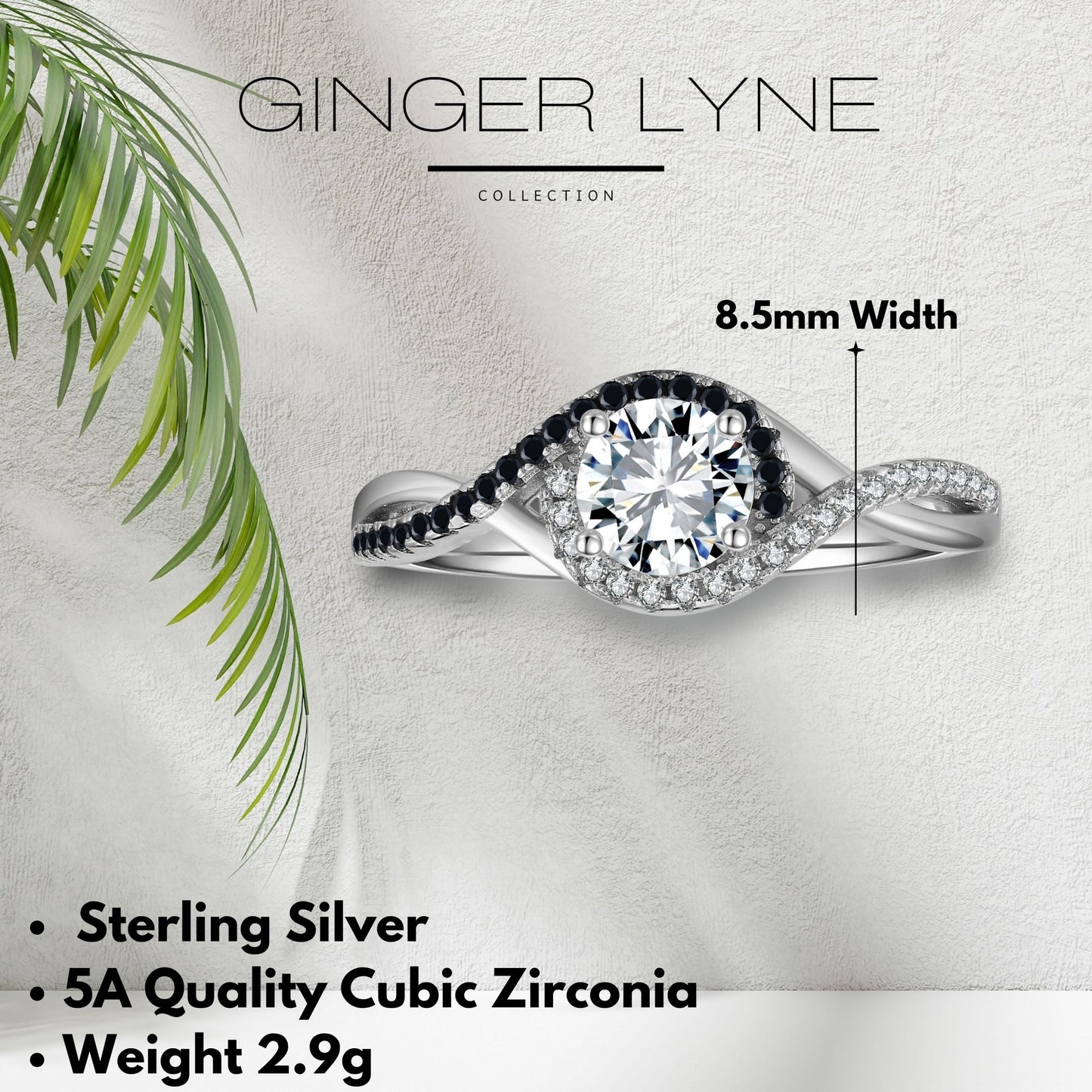 PenelopeBlackHaloEngagementRingforWomenSterlingSilverWeddingRingGingerLyneCollection_Black-5