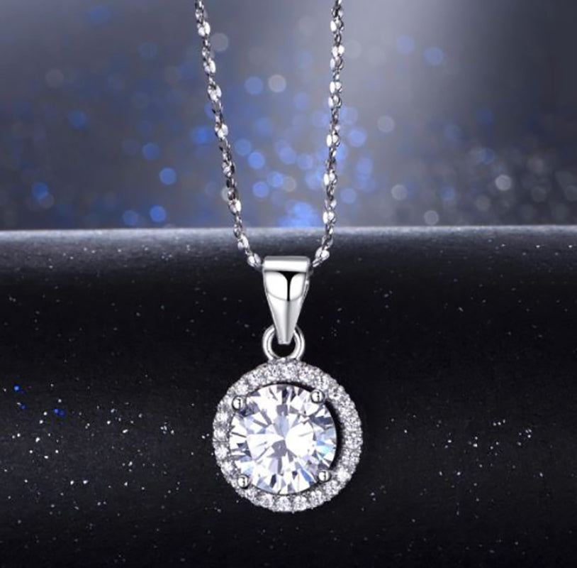 JennyNecklaceforWomenHaloRoundPendantCubicZirconiaGingerLyneCollection_Silver-2