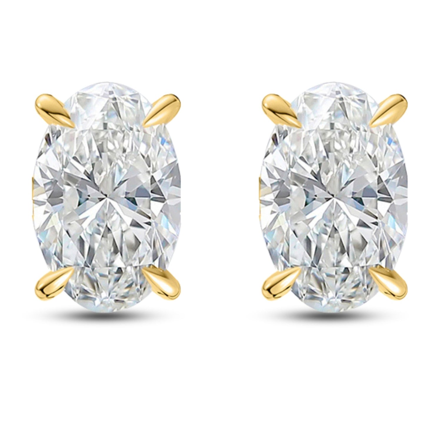 OvalCutStudEarringsforWomen5CtSimulatedDiamondSterlingSilverGingerLyne_Gold-1
