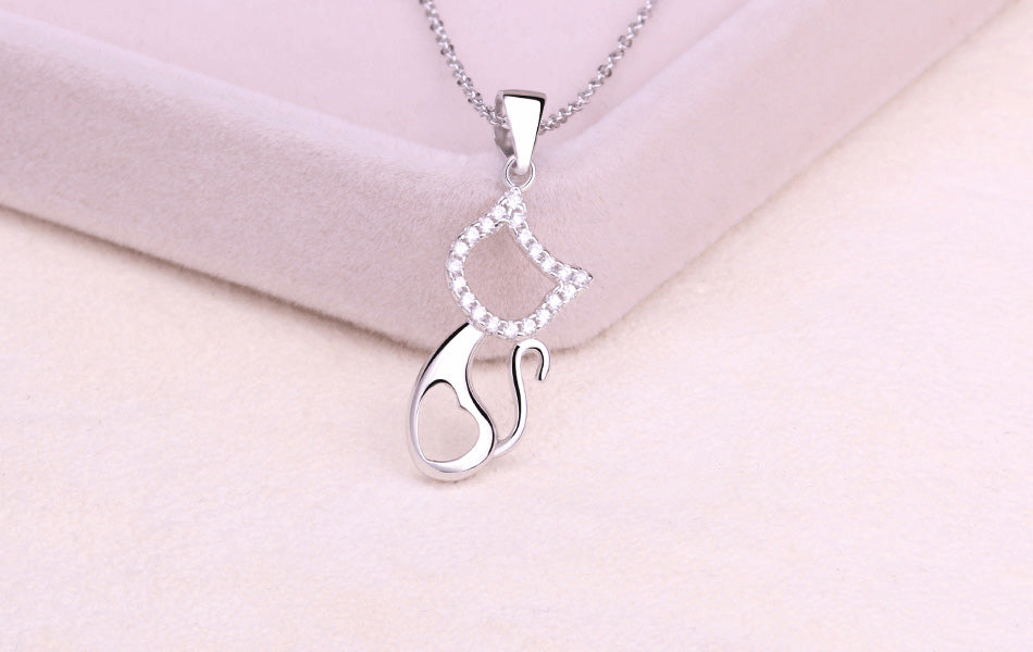 SimonKittyCatPendantNecklaceforWomenSterlingSilverCzGingerLyneCollection_Silver-3