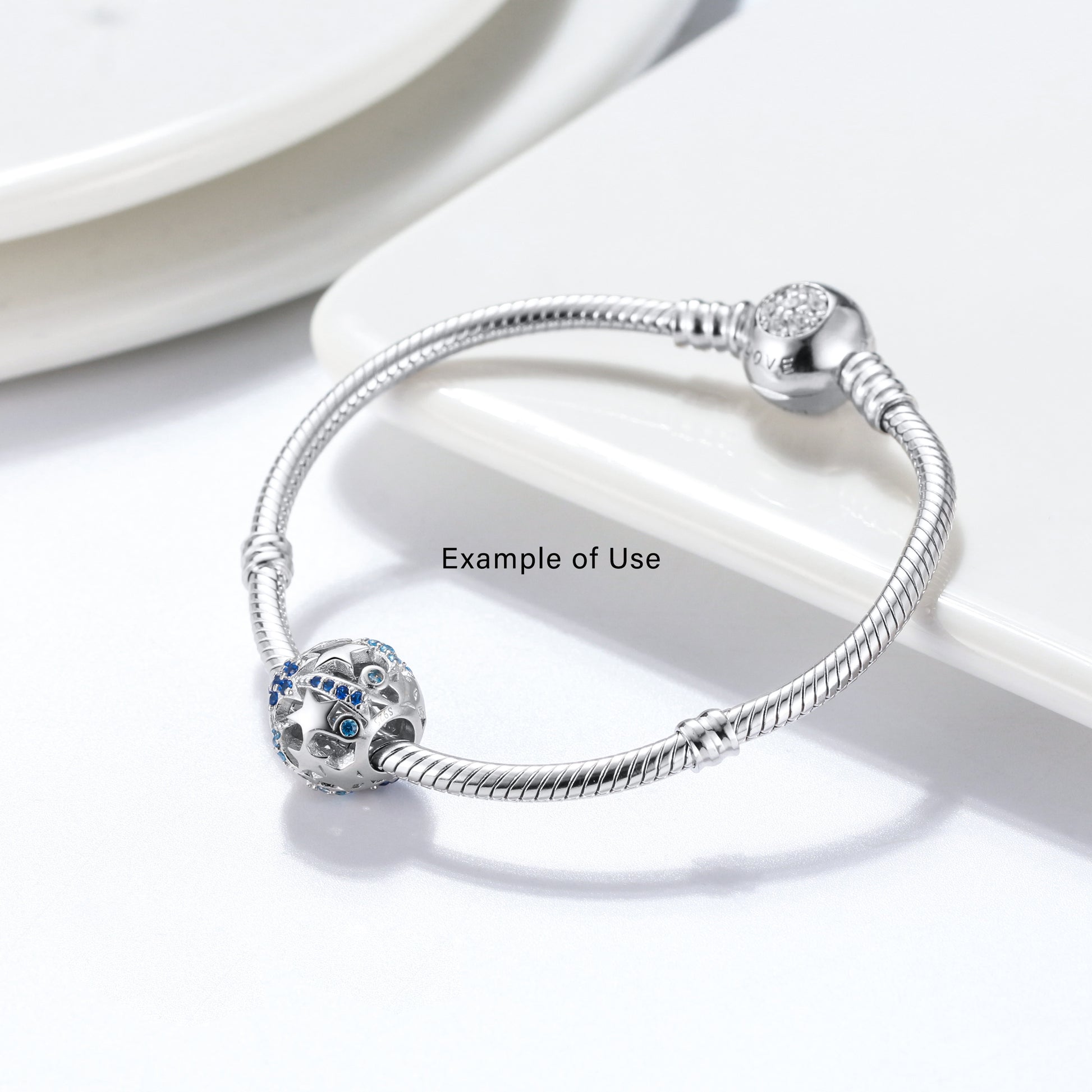 MoonsandStarsCharmEuropeanBeadCZSterlingSilverGingerLyneCollection_Blue-5