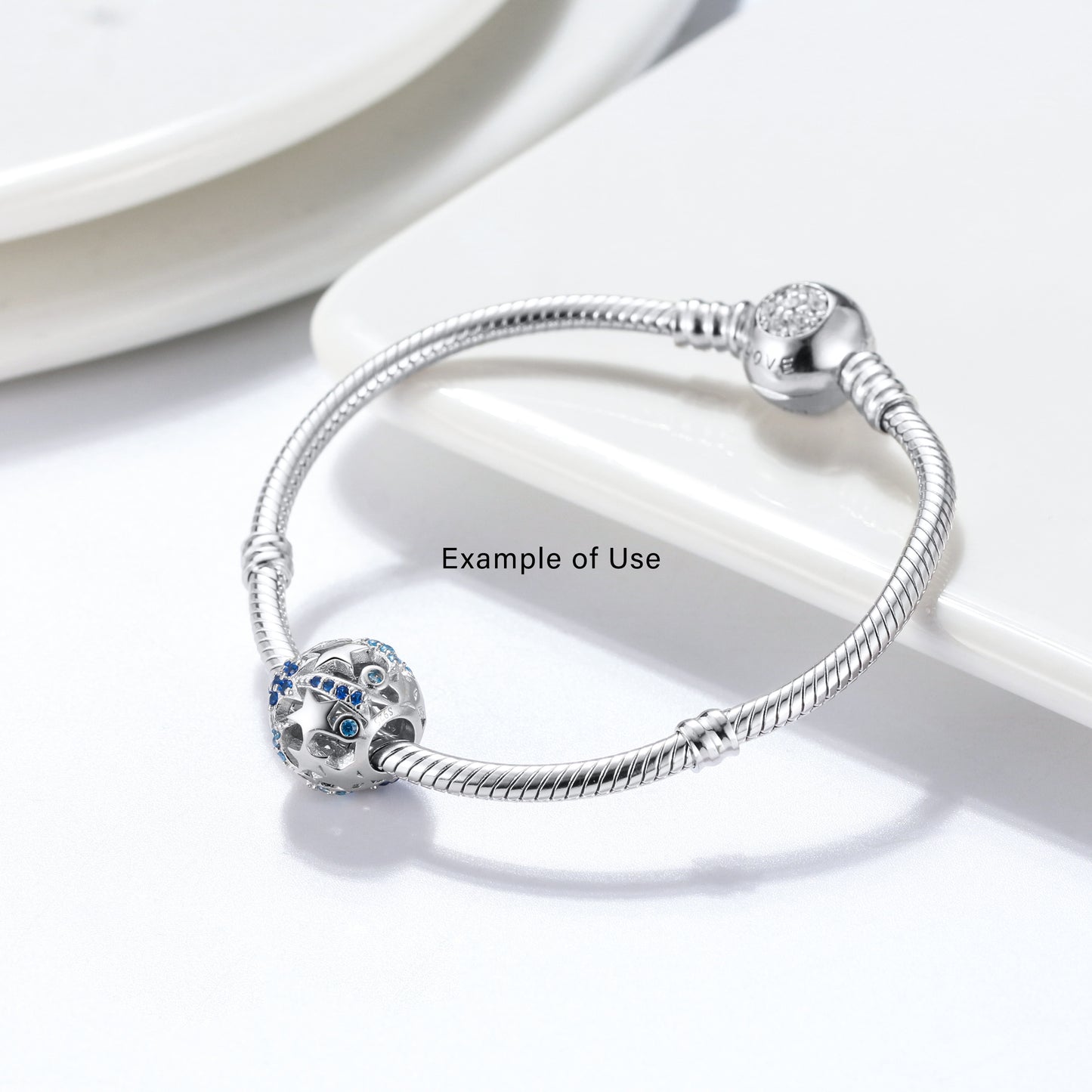 MoonsandStarsCharmEuropeanBeadCZSterlingSilverGingerLyneCollection_Blue-5