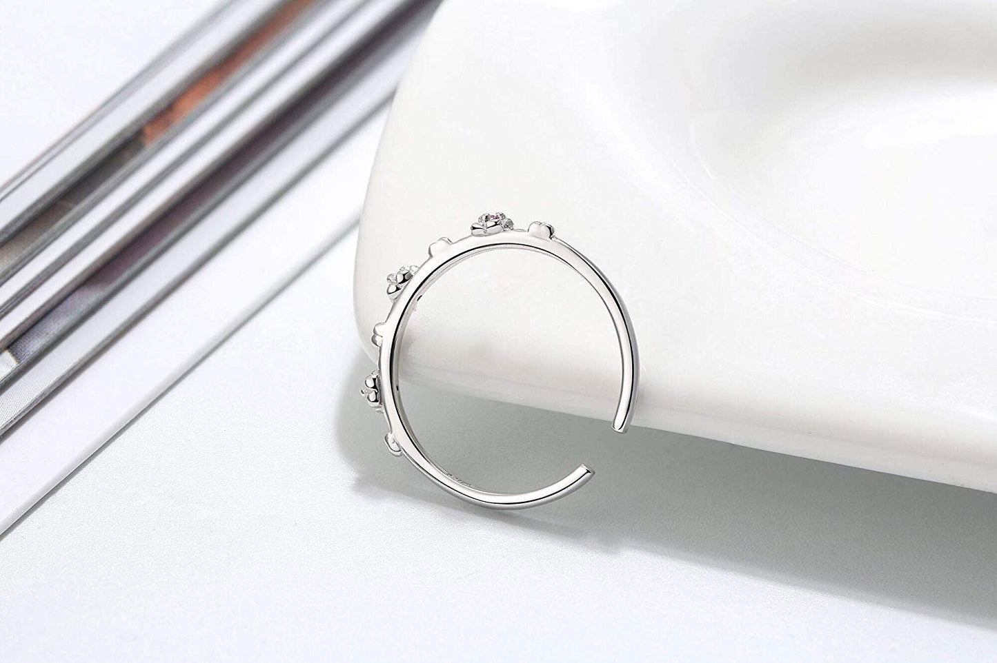 FlowerWrapRingforWomenAdjustableWeddingBandRedCZSterlingSilverGingerLyneCollection_Red-3