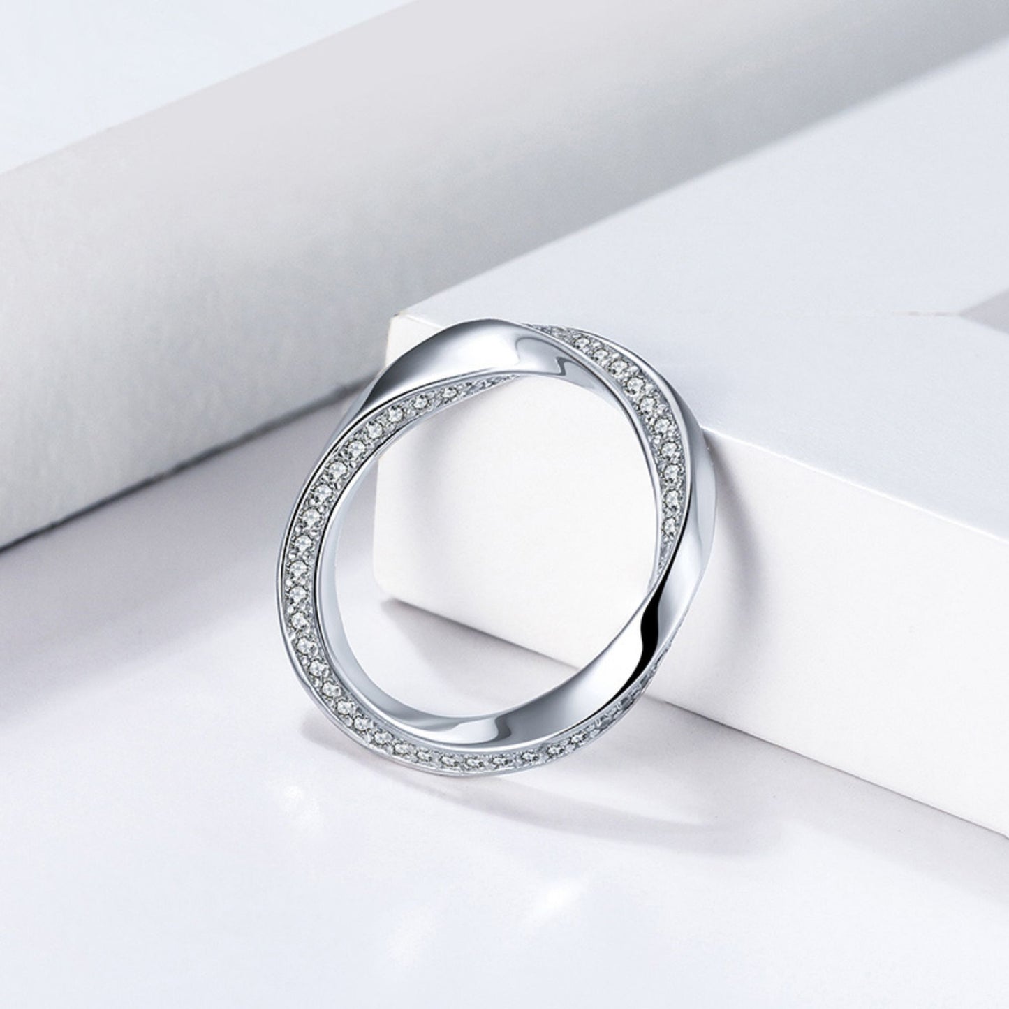 TwistEternityWeddingBandRingforWomenSterlingSilverCZGingerLyneCollection_Silver-2