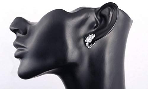 LeafShapeDropEarringsforWomenMarquiseCzGoldPlatedGingerLyneCollection_Silver-5