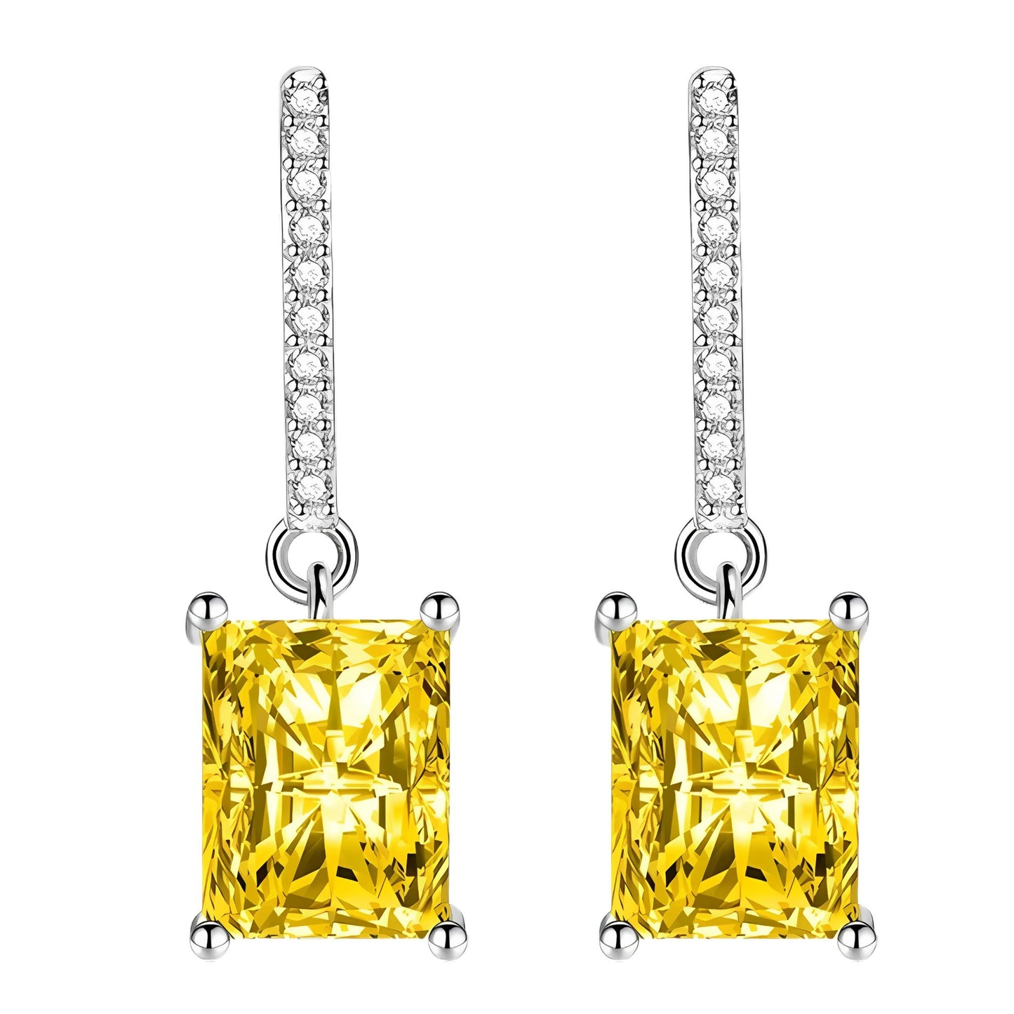 LioraDangleEarringsforWomenEmeraldCutCubicZirconiaHookGingerLyneCollection_Yellow-1