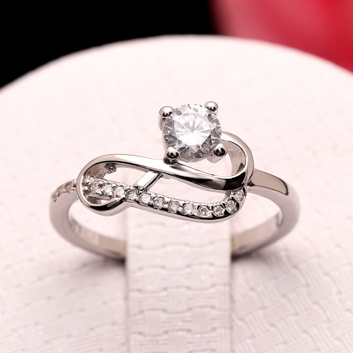 JerilynEngagementRingInfinitySterlingSilverCzWomensGingerLyneCollection_Silver-6