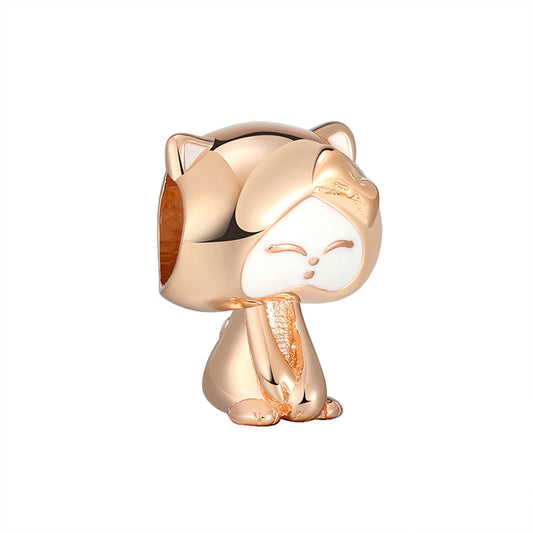 KittyCatCharmEuropeanBeadRoseGoldPlatedSterlingSilverGingerLyneCollection_Gold-1