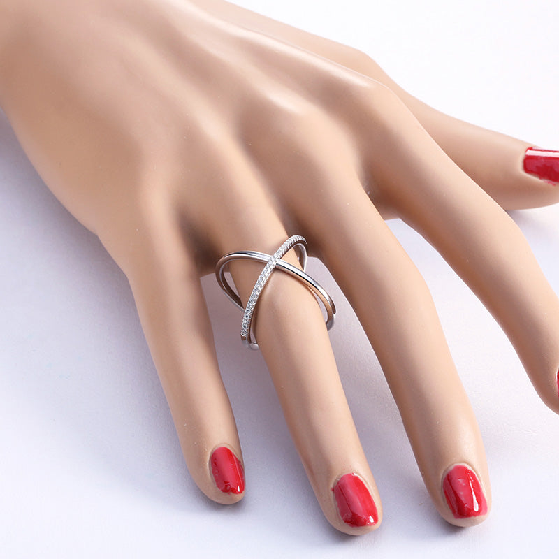 InfinityRingforWomenCrisscrossMicroPaveCzGoldPlatedGingerLyneCollection_Silver-3
