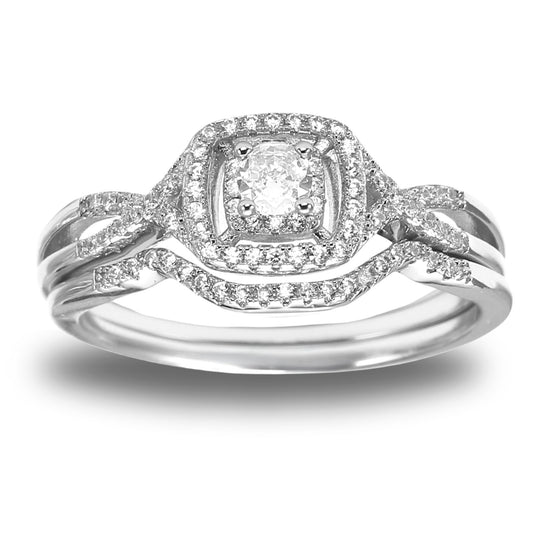 BridalSetforWomenHaloCZPlatedGoldEngagementRingsGingerLyneCollection_Silver-1