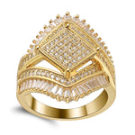 Load image into Gallery viewer, Angelica Baguette Statement Ring for Women Gold Plated Baguette Cz Ginger Lyne Collection-10 - 10
