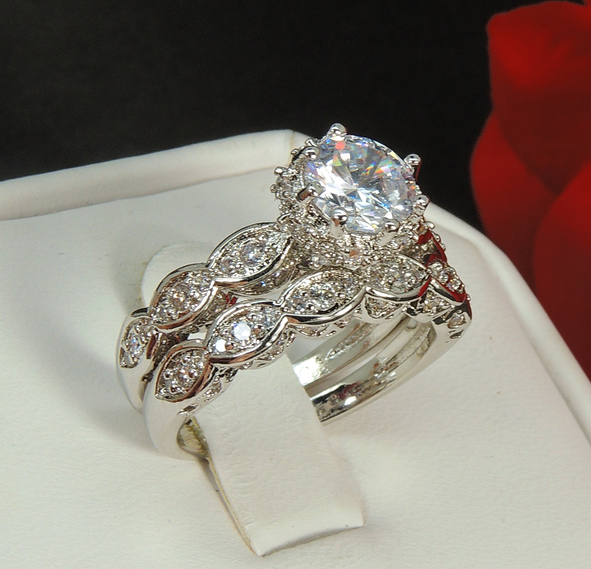 NickieWeddingRingSetEngagementRingMatchingBandCzWomensGingerLyneCollection_WhiteGoldPlated-7