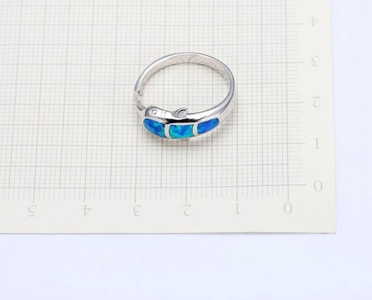 DolphinFireOpalRingWhiteGoldPlatedWomensGingerLyneCollection_Blue-2
