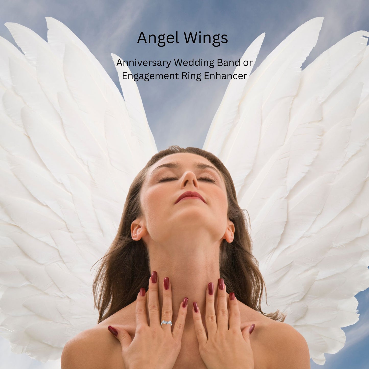 WingsAnniversaryRingEnhancerforWomenHeartCutCZSterlingSilverGingerLyneCollection_Silver-4