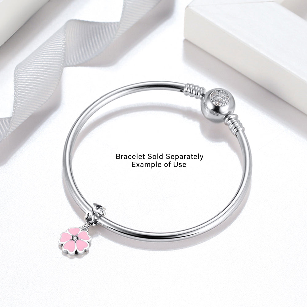FlowerCharmEuropeanBeadCZSterlingSilverPinkGingerLyneCollection_Pink-3