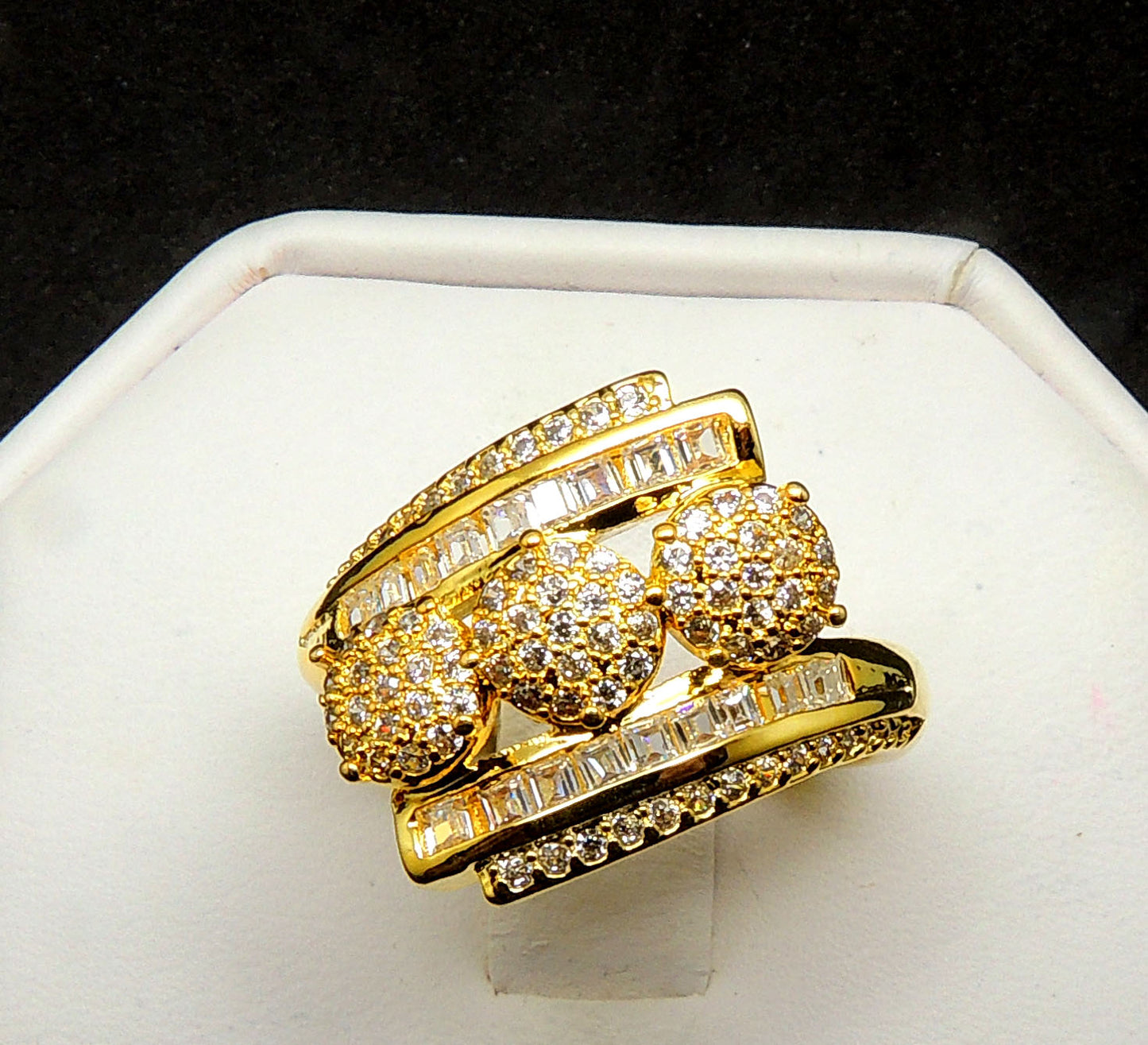 MariaStatementEngagementBridalRingGoldPlatedWomensGingerLyneCollection_Gold-2